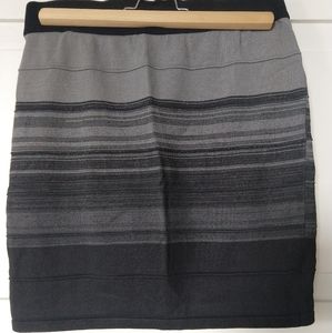 Shades of grey striped mini skirt
